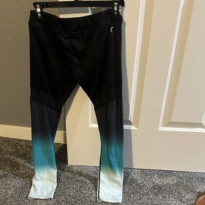 Ombre Black and Blue Kids Leggings